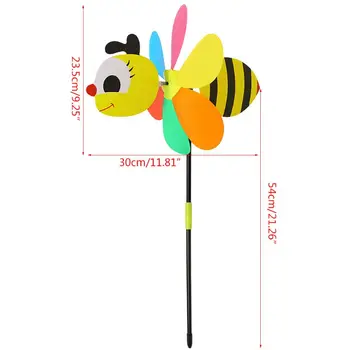 30cm kolorowe plastikowe pszczoły wiatrak zabawki wiatraczek samo-montaż wiatrak zabawki dla dzieci dom ogród wystrój ogrodu na zewnątrz prezenty tanie i dobre opinie CN (pochodzenie) 1 pc Z tworzywa sztucznego