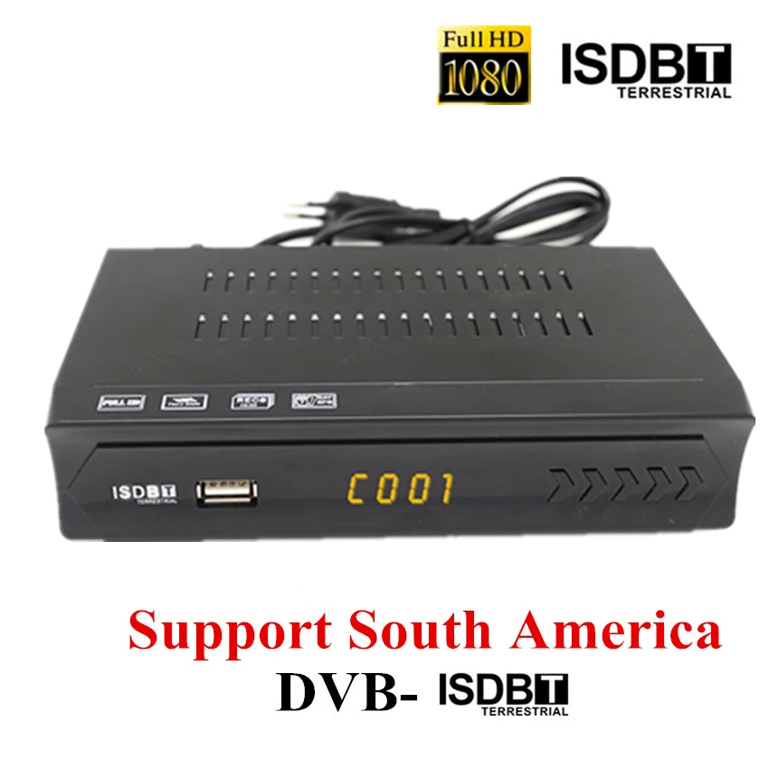 2020 South America IKS ISDB T USB Receptor HD TV Turner H.264 Digital Terrestrial Full 1080P ISDB-T Descodificador Satelite | Электроника