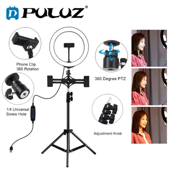 

PULUZ Foto Lamp Selfie Light Ring Photography Led Photographic Lighting Ring Lamp Maquiagem Profissional Completa Video Light