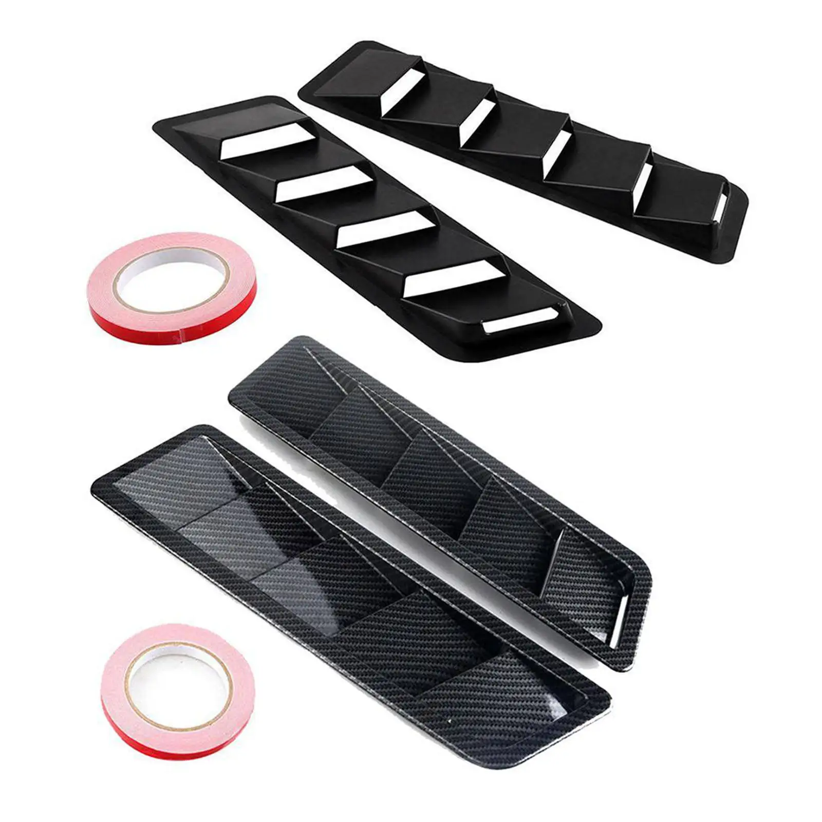 Car Hood Vent Scoop Kit Louver Vents Cover Cold Fitment Louvers