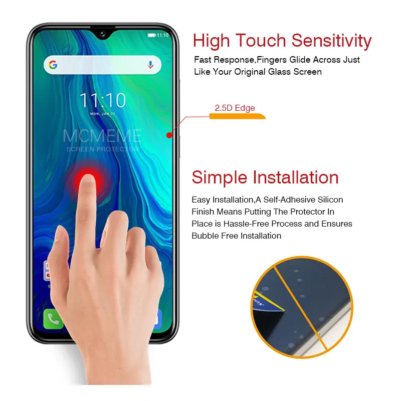 10 шт./партия 9H для Ulefone power 6 стеклянный протектор экрана для Ulefone power 6 защитное закаленное стекло для Ulefone power 6
