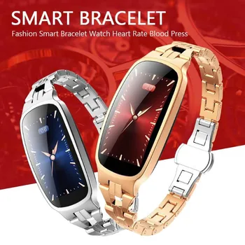 

B72 Elegant Lady Bracelet Women Smart Band Girl Fashion Watch Heart Rate Blood Pressure Monitor Pedometer Vibrate Reminder Clock