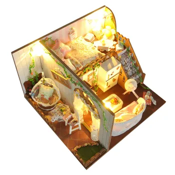 

Wooden Doll House Furniture 3D Wooden Miniaturas Dollhouse Kid Girl Gift for Children Birthday Christmas GIft Home Decor