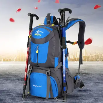 

Backpack Durable Practical 50L Waterproof Nylon Cotton Field Pack Camping Lightweight Travel Bag Blanket Roll Outdoors