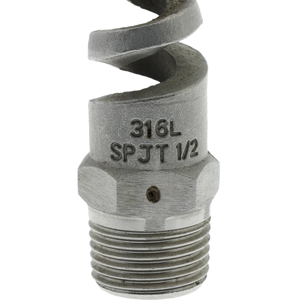 1/2 inch Male Stainless Steel Spiral Atomization Sparge Nozzle, 120 Degree