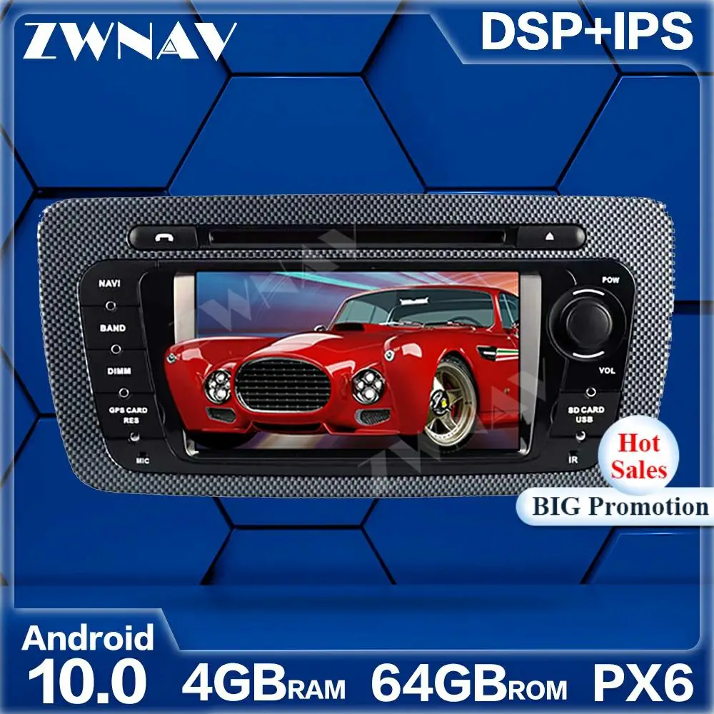 PX6 4 + 64 ГБ Android 10 0 автомобильный мультимедийный плеер для Seat Ibiza 2009 2010-2013