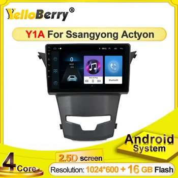 

yellowBerry 4 core android version 2 din Car radio gps navigation multimedia player for Ssangyong new Actyon 2014-2017 BT