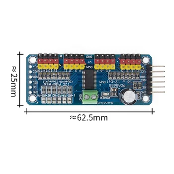 

5pcs/lot 16 Channel 12-bit PWM/Servo Driver-I2C interface-PCA9685 shield module servo shield