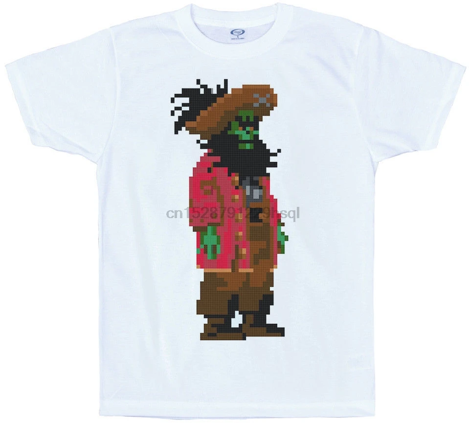 Футболка LeChuck pixel secret of monkey island 8 бит дизайн ретро игра новейший Топ Модная