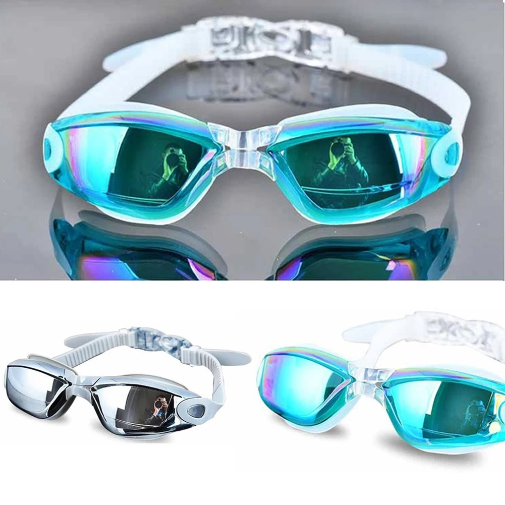 Adults Waterproof Adjustable Band Diving Silicone UV Protection Portable Anti-fog Practical Water Sports Swimming Goggle