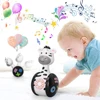 Giraffe Rattles Toys with Music Story Lighting Early Educational Multifunction Tumbler for Baby Birthday Gift for Boys Girls 2