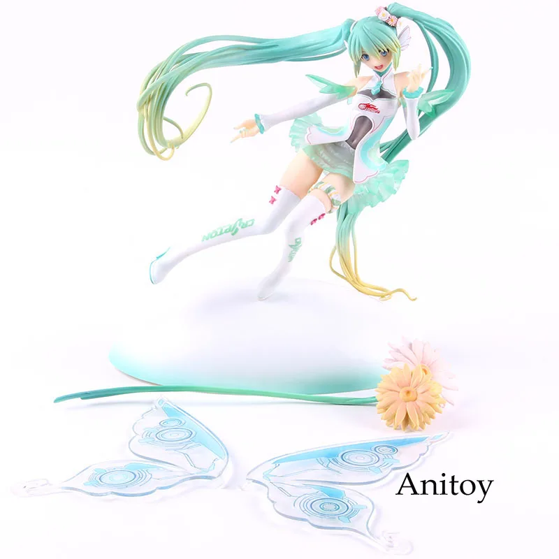 no colorful box Горячие игрушки Хацунэ Мику гоночный бабочка вер. Miku фигурка из ПВХ, Коллекционная модель, игрушка - Цвет: no colorful box