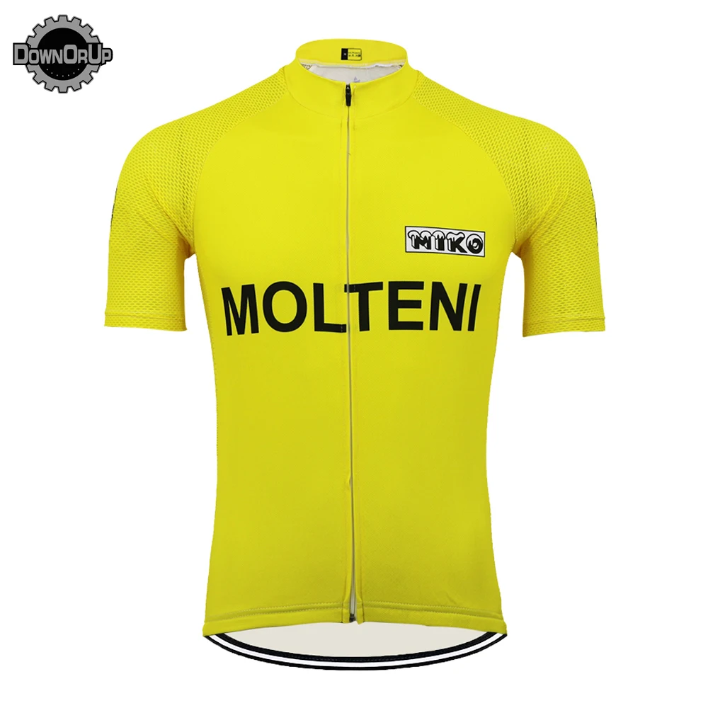 MOLTENI Велоспорт Джерси для мужчин короткий рукав велосипед одежда летнее Джерси велоодежда желтого цвета mtb ropa ciclismo настроить