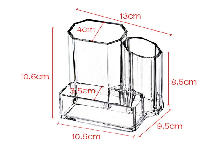 Макияж кисти коробка для хранения держатель прозрачный акриловый губная помада косметический Органайзер для хранения косметики коробка туалетный столик украшение