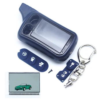 

TZ9010 Case Keychain Tamarack+Alarm Lcd Display for 2 way Car Alarm System Tomahawk TZ-9010 key Fob TZ 9010 LCD Remote Control