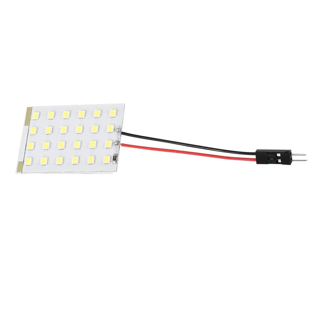 1 комплект DC 12 В светодиодный панель для чтения T10 BA9S Foon 3 адаптера 24 SMD 5050 белый автомобильный интерьерный купольный светильник plug& play
