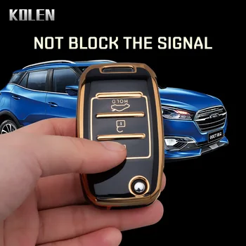 TPU Car Flip Key Case Cover Shell Fob For KIA RIO 3 K2 K3 K4 K5 Sportege Picanto Optima Soul Ceed Sorento Forte Stinger Cerato - TPU Car Flip Key Case Cover Shell Fob For KIA RIO 3 K2 K3 K4