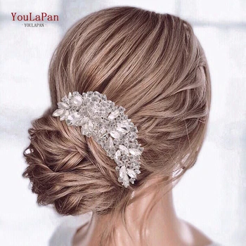 

YouLaPan Newest Design Bridal Comb Bridal Hair Accessories for Women Bridal Hair Pins Luxury Rhinestone Bridal Hair Comb HP300