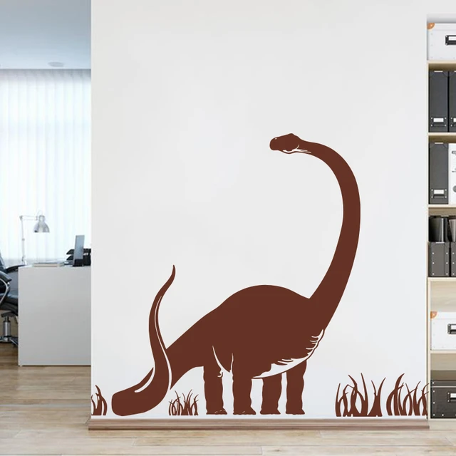 Autocollants muraux de dinosaure pour chambre d'enfant, stickers muraux en  vinyle, décor de chambre de garçon, Z864 - AliExpress