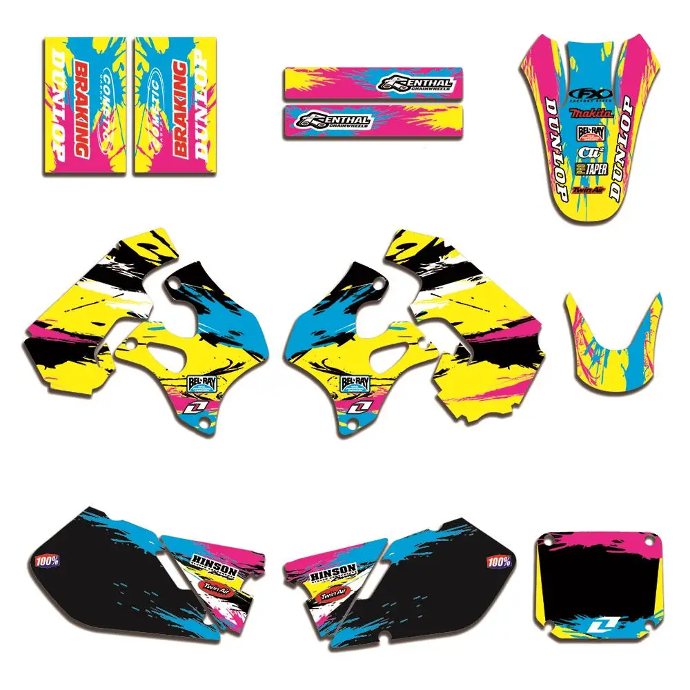 MXGRAPHIC Настраиваемые Графические наклейки, декоративные наборы для Suzuki RM125 RM250 1996 1997 1998
