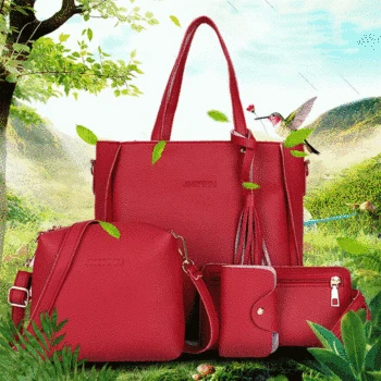

Women Top-Handle Bags Female Composite Bags Women Messenger Bags Handbag Set PU Leather Wallets Key Bag Set