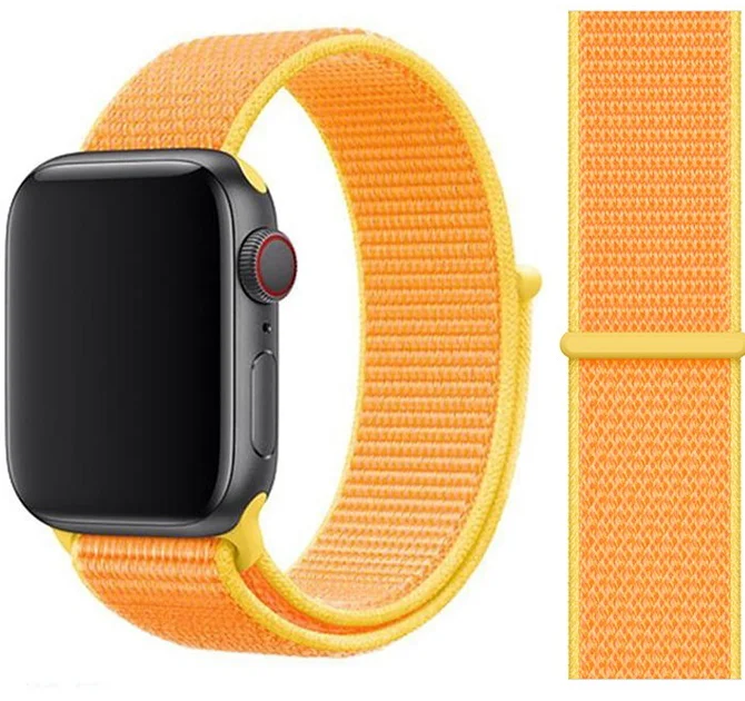 54 light yellow Ремешок для apple watch 5 44 мм 40 мм 42 мм 38 мм iwatch Series 3 2 1 нейлоновый спортивный ремешок для часов Браслет apple watch 5 4 band - Цвет ремешка: 54 light yellow