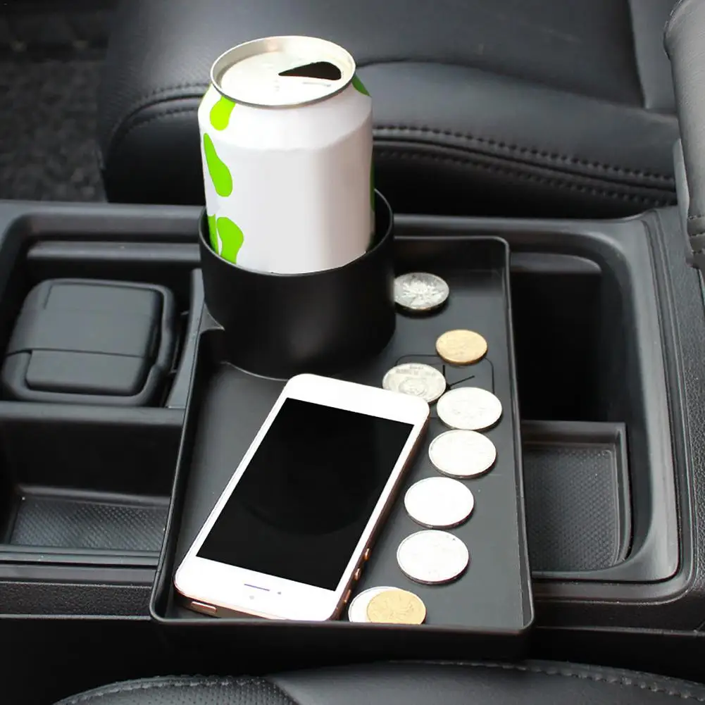 Console Universale Per Sedile Camion Con Portabicchieri – Nera – Organizer Portaoggetti Per Auto