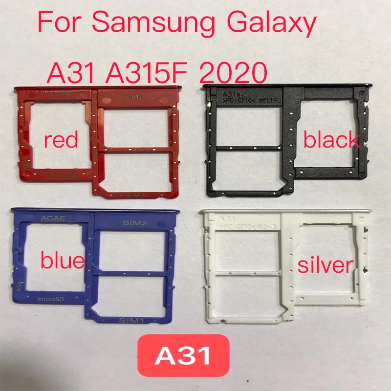 For Samsung Galaxy A31 A315f Sim Card Reader Holder Dual Sim Card Tray Holder Slot Adapter Sim Sd Card Trays Aliexpress