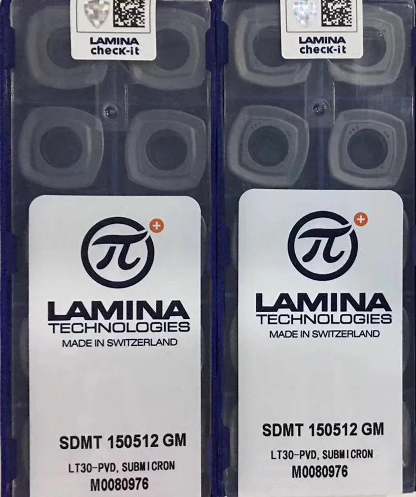 SDMT120512-LT30 SDMT150512-LT30 10 шт. 50 шт. Швейцарский Карбид LAMINA обработка вставки: нержавеющая сталь, сталь, чугун и т. Д