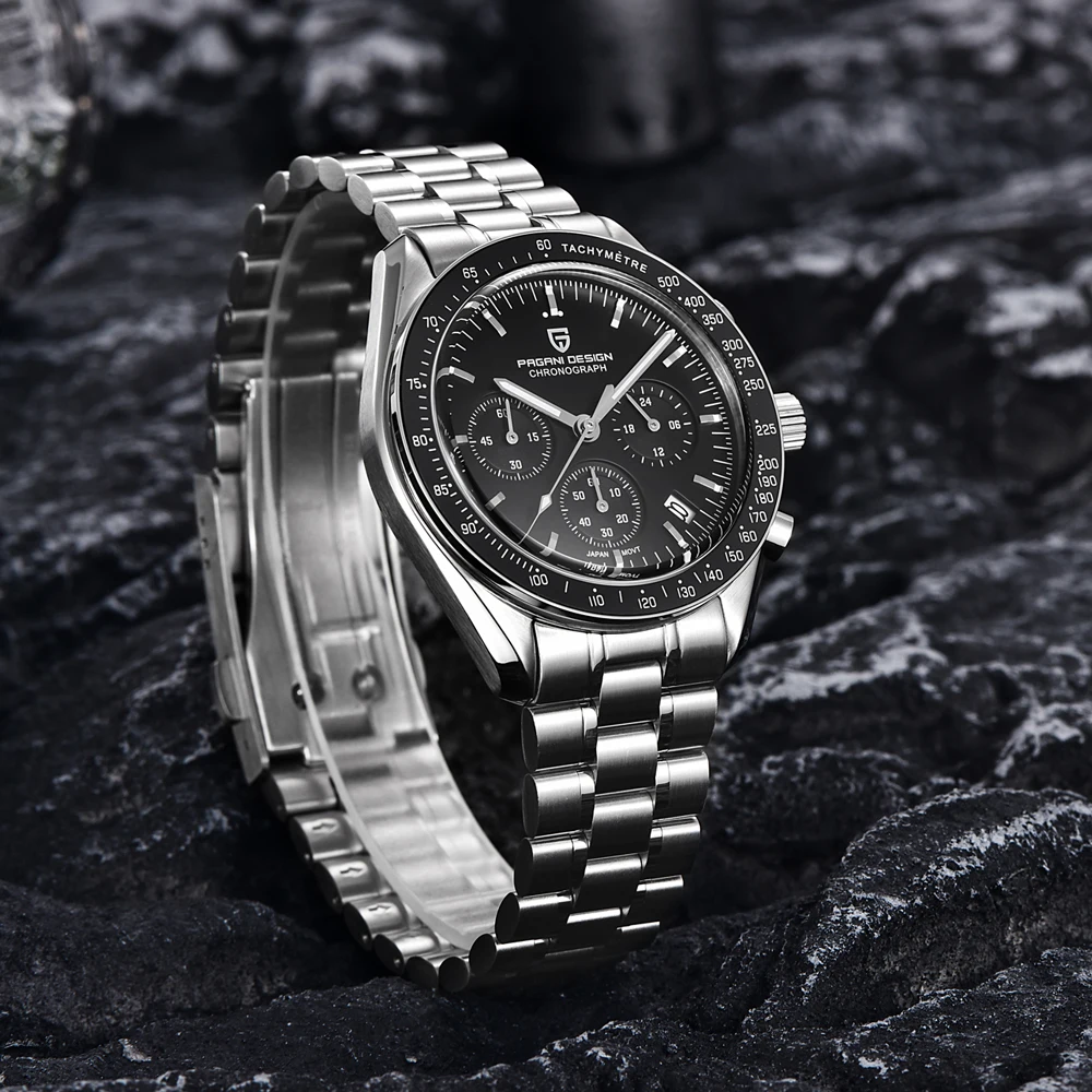 2022 New PAGANI DESIGN Mens Watches Top Brand Luxury Automatic Quartz Chronograph Waterproof Sport Stainless Steel Clock Relogio