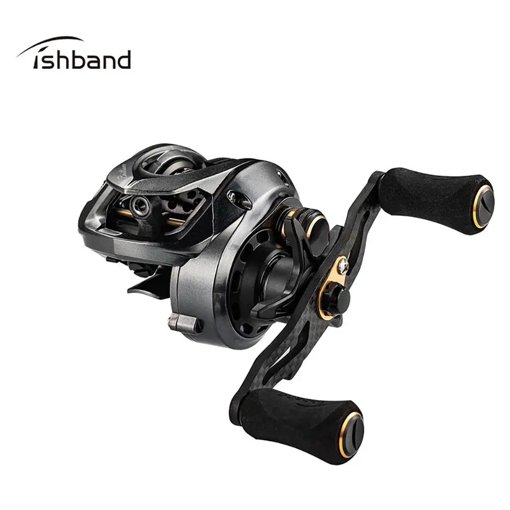 

Fishband GH100 7.2:1 Speed Ratio Right Left Hand Baitcasting Carbon Rocker Arm Fishing Reel Shallow Spool Fishing Gear