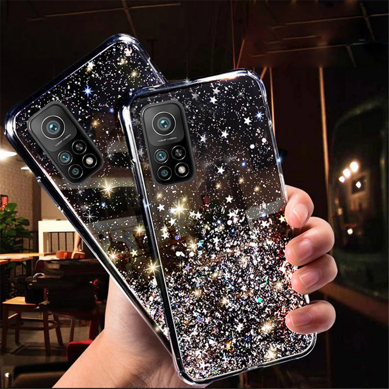 Capa de telemóvel glitter para xiaomi mi folha de prata_voghion.com