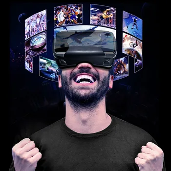 

VRG Pro 3D VR Glasses Virtual Reality Full Screen Visual Wide-Angle VR Glasses Box For 5 to 7 inch Smartphone Eyeglasses