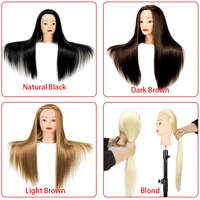 Tête de poupée pour coiffeurs 65cm cheveux synthétiques Mannequin tête coiffures femme Mannequin coiffure coiffure formation tête 4