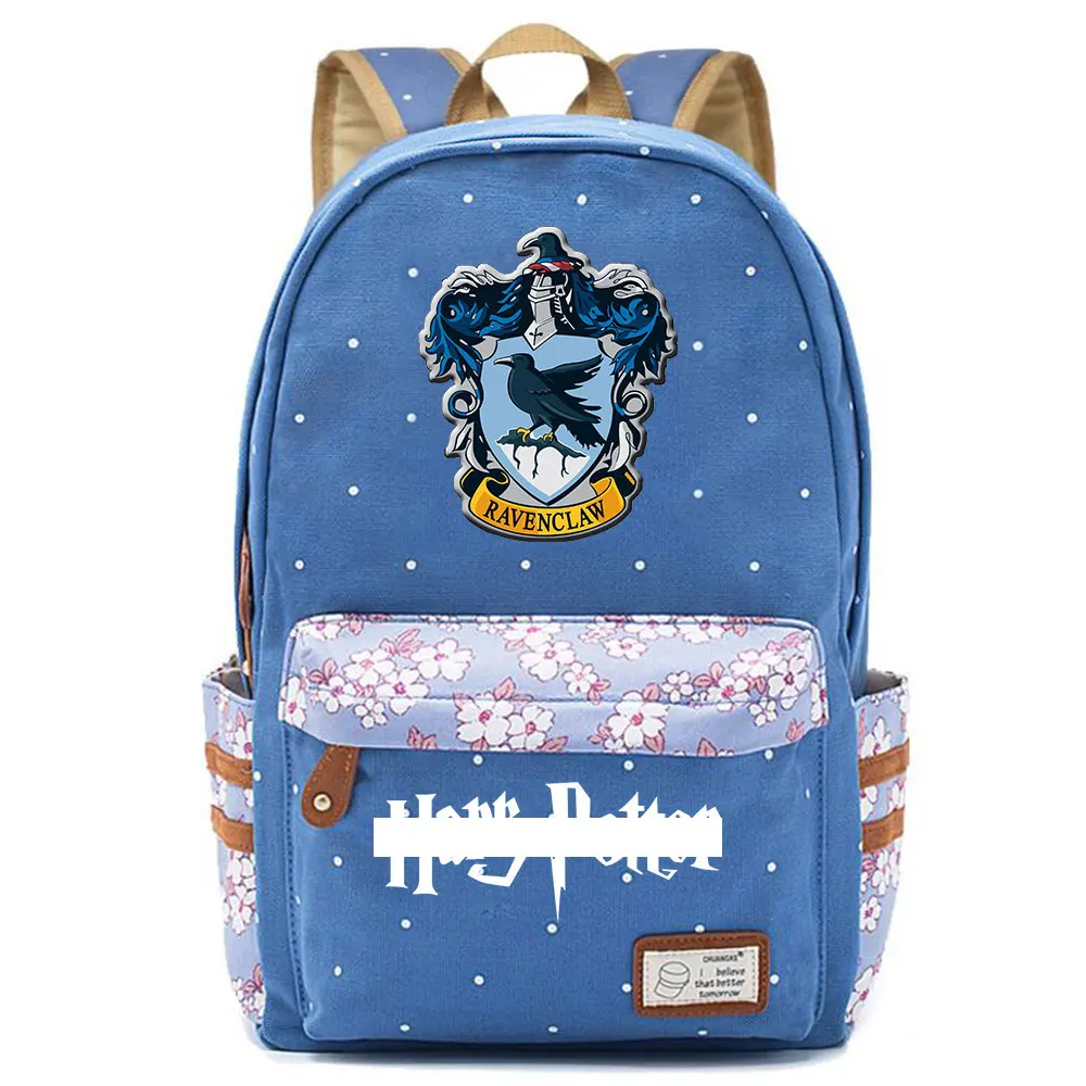 F0301 Горячая Волшебная школа Ravenclaw Орел детская школьная сумка для девочек Женская сумка рюкзак для подростков холщовый женский рюкзак