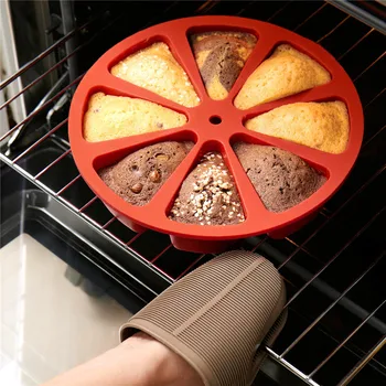 

Bakeware Molds Cake Pan Silicone Cake Mold Pudding Cakes Molds Muffin Baking Tools Fondant Cake Molds for baking 8parts cake