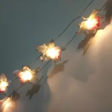 Креативная световая гирлянда светодиодный Свадебный новогодние гирлянды Орхидея Роза тесьма фото настенный зажим световая гирлянда