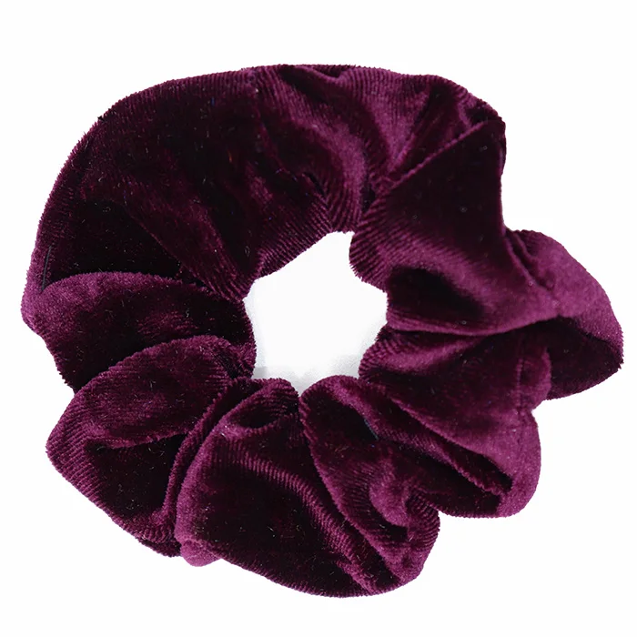 Velvet-Dark purple Новое поступление, женские зимние Бархатные резинки для волос, аксессуары для волос, Женский держатель для конского хвоста - Цвет: Velvet-Dark purple