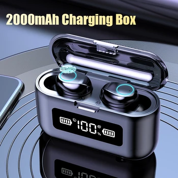 

Wireless Earphones 2000mAh Charging Case LED Display Waterproof Headphone With Microphone TWS Wireless Bluetooth 5.0 Headphones