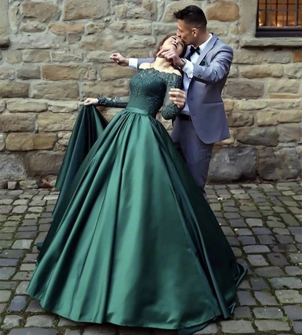 Evening Dresses Off the Shoulder Satin 