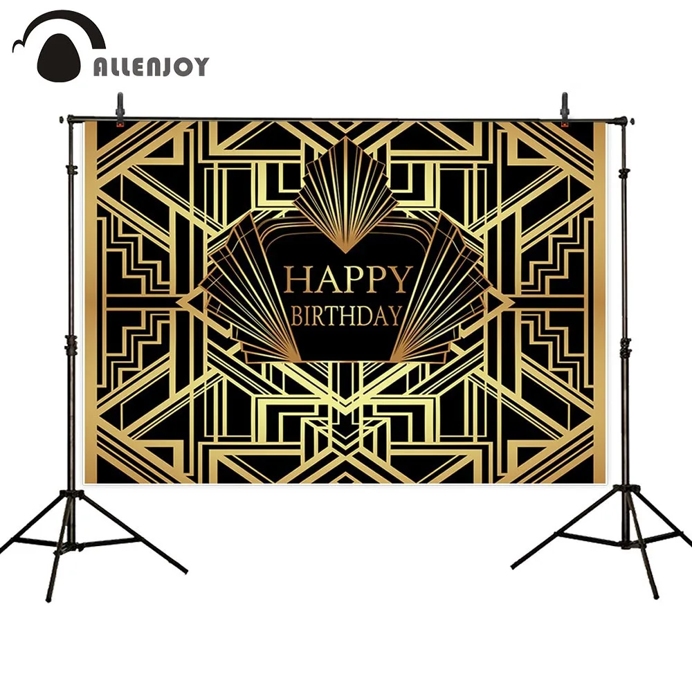 

Allenjoy Gatsby photography backdrop happy birthday party photo zone decor background photozone studio photocall photophone