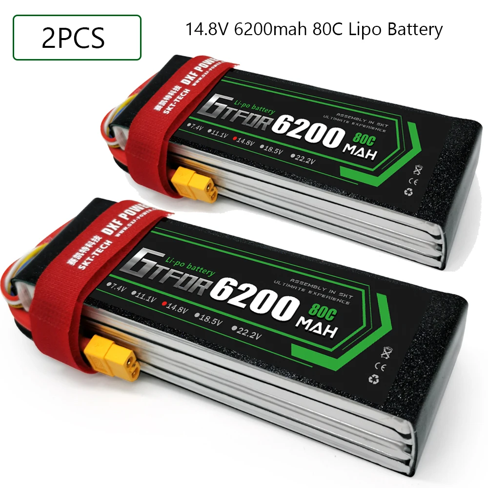 GTFDR RC аккумулятор 14 8 в 6200 мАч 80C 160C 4S XT60 EC5 XT90 DEANS XT150 Lipo для радиоуправляемого