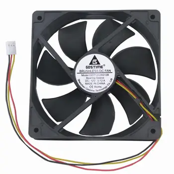 

50 pcs GDT 12025 120mm 120x25mm 12cm Cooling Fan DC 12V Brushless Case Cooler Speed Controller Fan