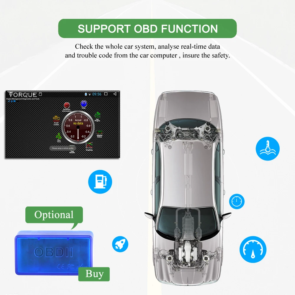 Best Bonroad 2DIN Car Multimedia Player HD Autoradio Andriod GPS Navigation  Audio Radio Stereo For Nissan/Hyundai/Kia(no dvd) 7