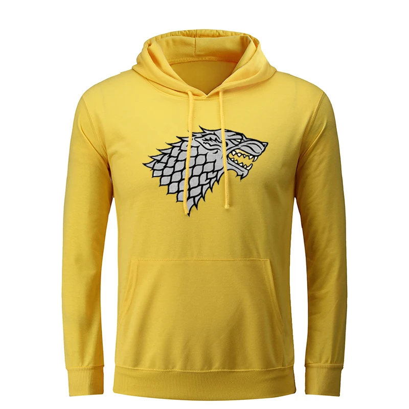 icWM2183Y Direwolf Игра престолов дом Старк Волк Тотем скоро зима для мужчин Графический свитер с капюшоном струны пуловер с капюшоном подарок - Цвет: icWM2183Y