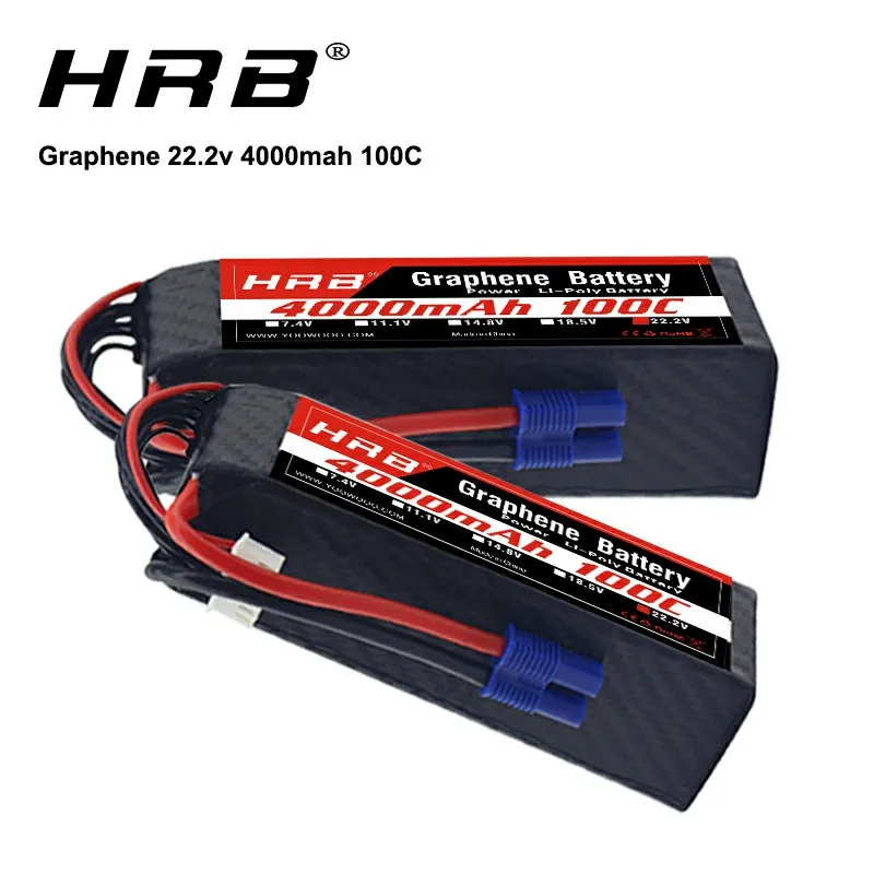 HRB графеновая батарея 6S 22,2 V 4000mah 100C XT90 разъём для LiPo батарей батарея для Goblin 570 AlIGN trex 450L 550 вертолет RC автомобиль Лодка