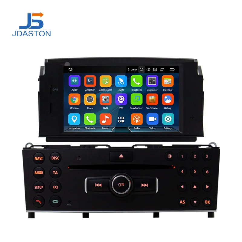 Perfect JDASTON Android 9.0 Car DVD Player For Mercedes Benz C200 C180 W204 2007-2010 Multimedia GPS Stereo 1Din Radio 4G+64G Octa Cores 1