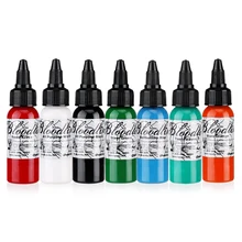 Новая татуировка 7 цветов татуировки набор чернил 1 унция 30 мл/бутылка поставки
