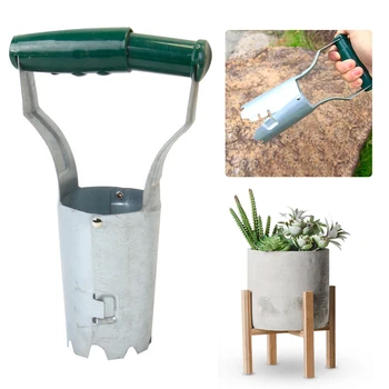 

Transplanter Bulb Planter Bend Free Tool for Planting Bulbs Automatic Soil Release for Digging/Refilling Hole Depth Marker