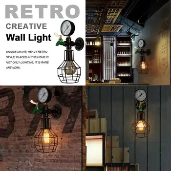 

Loft retro retro aisle lights stairs creative wall lamp American industrial style decoration bar bar faucet iron lamps